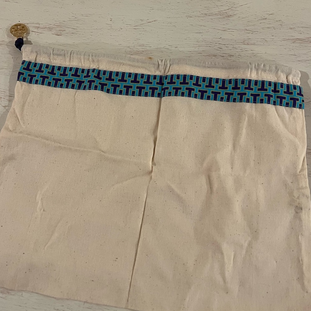 Tory Burch cream drawstring bag